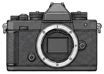 Nikon Z f Body front silhouette
